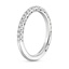 18K White Gold Tacori Petite Crescent Diamond Ring (1/4 ct. tw.), smallside view