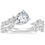 Pear 18K White Gold Sweeping Ivy Diamond Ring (1/2 ct. tw.)