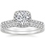 18K White Gold Odessa Diamond Ring (1/5 ct. tw.) with Sonora Diamond Ring (1/8 ct. tw.)