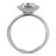 Contemporary Matte Finish Bezel Diamond Ring with Accent Diamonds, smallside view
