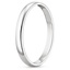 Platinum 2mm Slim Profile Wedding Ring, smallside view