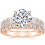 14K Rose Gold Tapered Sienna Diamond Ring with Luxe Sienna Diamond Ring (5/8 ct. tw.)