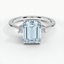 Aquamarine Selene Diamond Ring (1/10 ct. tw.) in Platinum