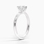 18KW Moissanite 2mm Comfort Fit Ring, smalltop view
