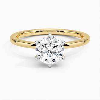 Six-Prong Petite Comfort Fit Solitaire Ring - Brilliant Earth