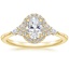 18K Yellow Gold Nadia Halo Diamond Ring (1/4 ct. tw.), smalltop view