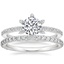 18K White Gold Phoebe Diamond Ring with Luxe Petite Shared Prong Diamond Ring (3/8 ct. tw.)
