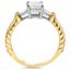 Two-Tone Tapered Baguette Diamond Ring, smallside view
