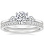 18K White Gold Perfect Fit Three Stone Diamond Ring with Luxe Ballad Diamond Ring (1/4 ct. tw.)