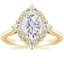 Yellow Gold Moissanite Dahlia Diamond Ring (1/3 ct. tw.)
