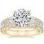 18K Yellow Gold Tapered Sienna Diamond Ring with Premier Luxe Sienna Diamond Ring (5/8 ct. tw.)