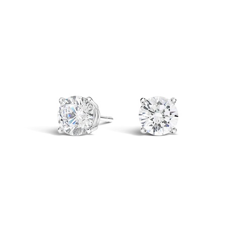 Solitaire Stud Earrings Round Button Earrings 925 Sterling Silver Choose Color 