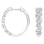 18K White Gold Luxe Baguette Diamond Cluster Hoop Earrings (1/2 ct. tw.), smalladditional view 1