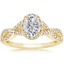 18KY Moissanite Entwined Halo Diamond Ring (1/3 ct. tw.), smalltop view