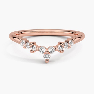 Melody Contoured Diamond Ring (1/8 ct. tw.) in 14K Rose Gold