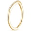 18K Yellow Gold Petite Curved Diamond Ring (1/10 ct. tw.), smallside view