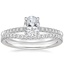 Platinum Petite Viviana Diamond Ring (1/6 ct. tw.) with Curved Ballad Diamond Ring (1/6 ct. tw.)