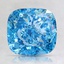 3.03 Ct. Fancy Vivid Blue Cushion Lab Created Diamond