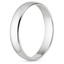 Platinum 4mm Slim Profile Wedding Ring, smallside view