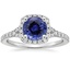 18KW Sapphire Joy Halo Diamond Ring (1/3 ct. tw.), smalltop view