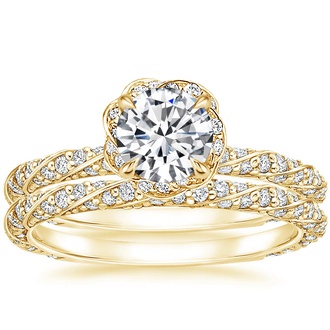 18K Yellow Gold Nova Diamond Bridal Set (3/4 ct. tw.)