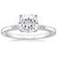 Moissanite Petite Perfect Fit Diamond Ring in 18K White Gold