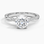 Moissanite Petite Twisted Vine Diamond Ring (1/8 ct. tw.) in 18K White Gold