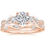 14K Rose Gold Three Stone Luxe Willow Diamond Ring (1/2 ct. tw.) with Winding Willow Diamond Ring