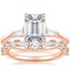 14K Rose Gold Quinn Diamond Ring with Luxe Tapered Baguette Contour Ring