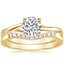 18K Yellow Gold Grace Ring with Chamise Contoured Diamond Ring (1/10 ct. tw.)