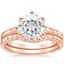 14KR Moissanite Contoured Hudson Bridal Set, smalltop view