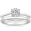 18K White Gold Monsella Ring with 2mm Comfort Fit Wedding Ring