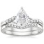 18KW Moissanite Chamise Diamond Bridal Set, smalltop view