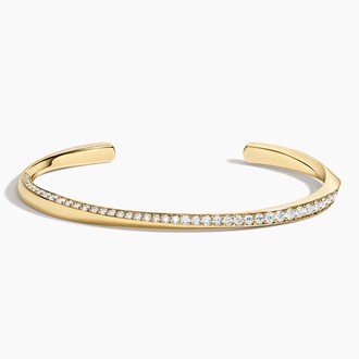 Fairmined Gold Twisted Diamond Bracelet