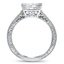 Diamond Prong Pave Milgrain Engagement Ring, smallside view