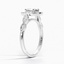 18KW Moissanite Cadenza Halo Diamond Ring, smalltop view
