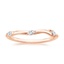 14K Rose Gold Willow Contoured Diamond Ring (1/10 ct. tw.), smalltop view