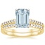 18KY Aquamarine Sonora Diamond Bridal Set (1/4 ct. tw.), smalltop view