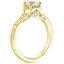 18K Yellow Gold Flower Bud Diamond Ring, smallside view