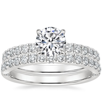 18K White Gold Luxe Heritage Diamond Bridal Set