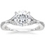 18KW Moissanite Zinnia Diamond Ring (1/3 ct. tw.), smalltop view
