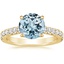 18KY Aquamarine Sienna Diamond Ring (3/8 ct. tw.), smalltop view