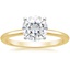 18KY Moissanite Four-Prong Petite Comfort Fit Solitaire Ring, smalltop view