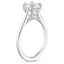 18KW Moissanite Adorned Dawn Diamond Ring, smalltop view