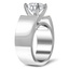 Wide Band Solitaire Diamond Ring, smallview