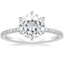 Moissanite Six Prong Luxe Viviana Diamond Ring (1/3 ct. tw.) in 18K White Gold
