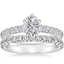 18KW Moissanite Luxe Sienna Diamond Bridal Set (1 1/8 ct. tw.), smalltop view