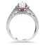 Entwined Halo Diamond Ring with a Surprise Gallery, smallside view