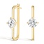 18K Yellow Gold Paperclip Diamond Earrings, smalltop view