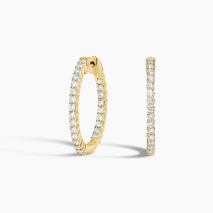 14K Yellow Gold Bliss Lab Grown Diamond Hoop Earrings (1 ct. tw.)